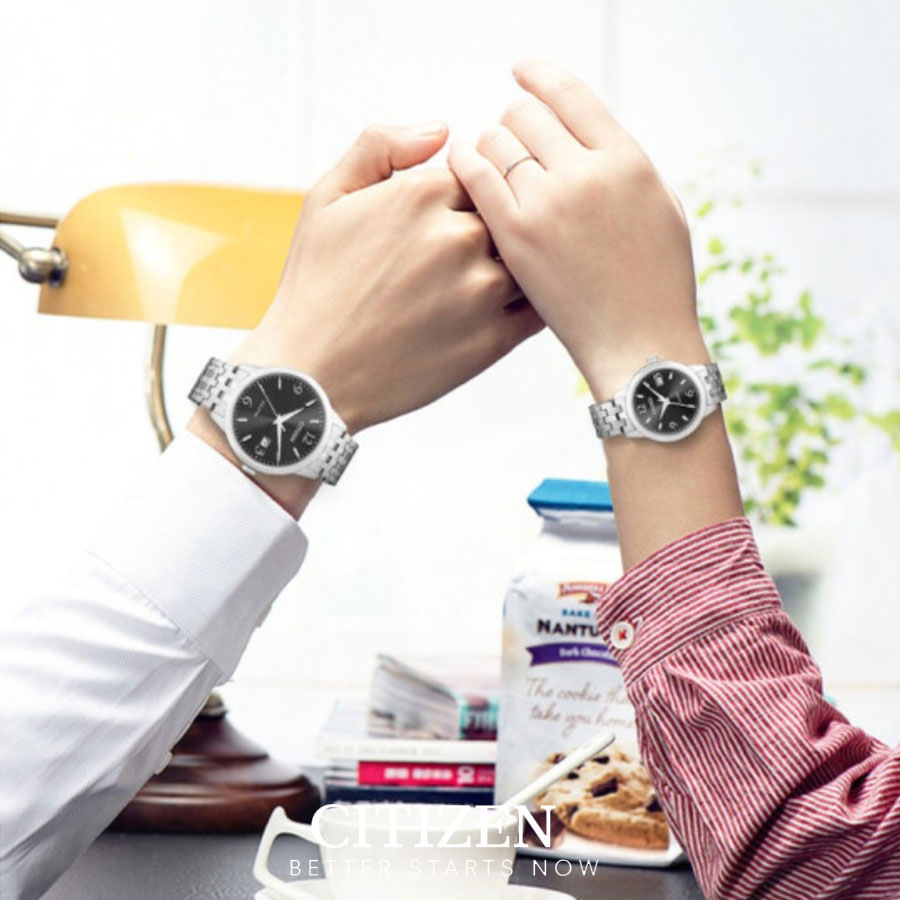 Đồng Hồ Nữ Citizen Dây Thép Không Gỉ EW2230-56E - Mặt Đen