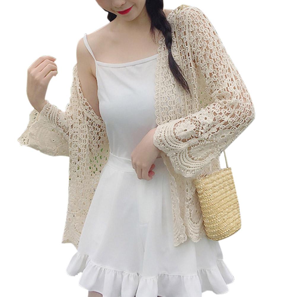 Áo Khoác Cardigan Nữ Tay Dài Phối Ren Thời Trang