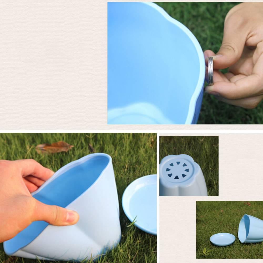 Chậu Hoa Mini Làm Từ Nhựa Nhiều Màu Để Bàn Trang Trí Sáng Tạo