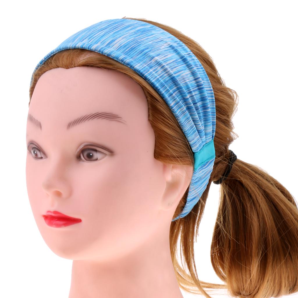 Women Headband Wrap Gym Fitness Elastic Sweatband