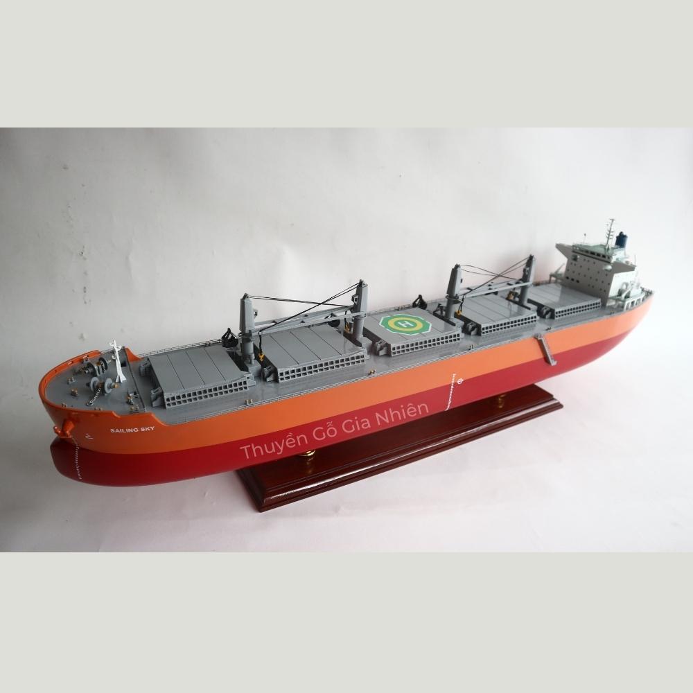 Mô Hình Thuyền Gỗ Trang Trí Phong Thủy Dạng Thuyền Thương Mại SAILING SKY Chính Hãng, Hàng Xuất Khẩu Chất Lượng Cao
