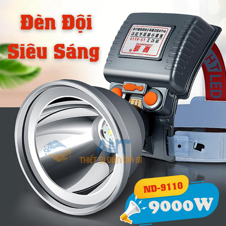 Đèn pin đội đầu siêu sáng chống nước , chóa 12cm - NĐ 9110 , chóa 10cm - 9950