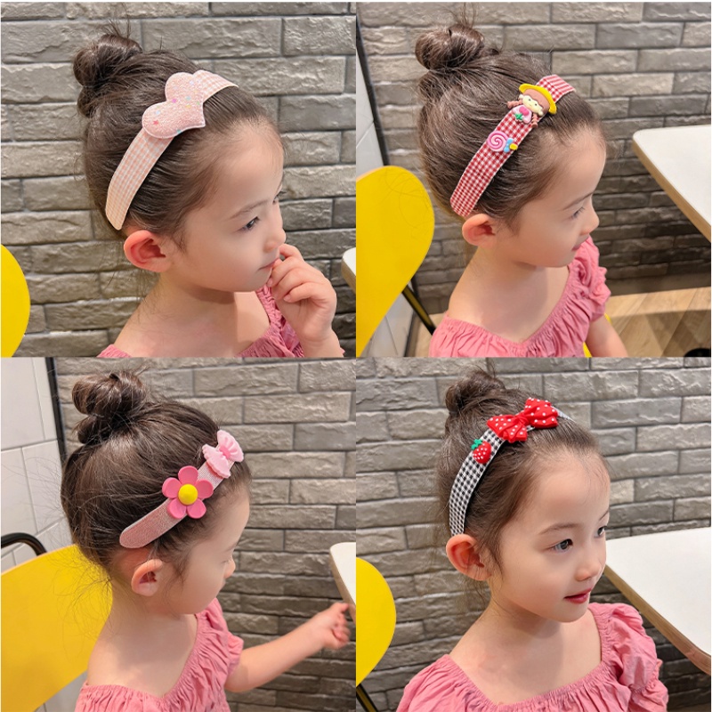 Băng Đô Dán Mái Dễ Thương Phong Cách Hàn Quốc Cho Bé Gái