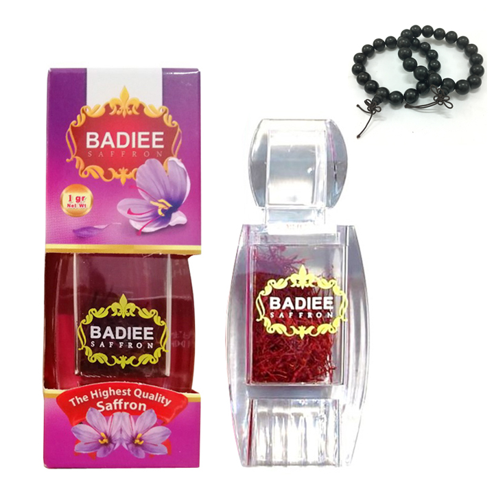 Nhụy hoa nghệ tây Iran Badiee Saffron 1gam - Tặng 1 vòng tay gỗ Mun 12ly