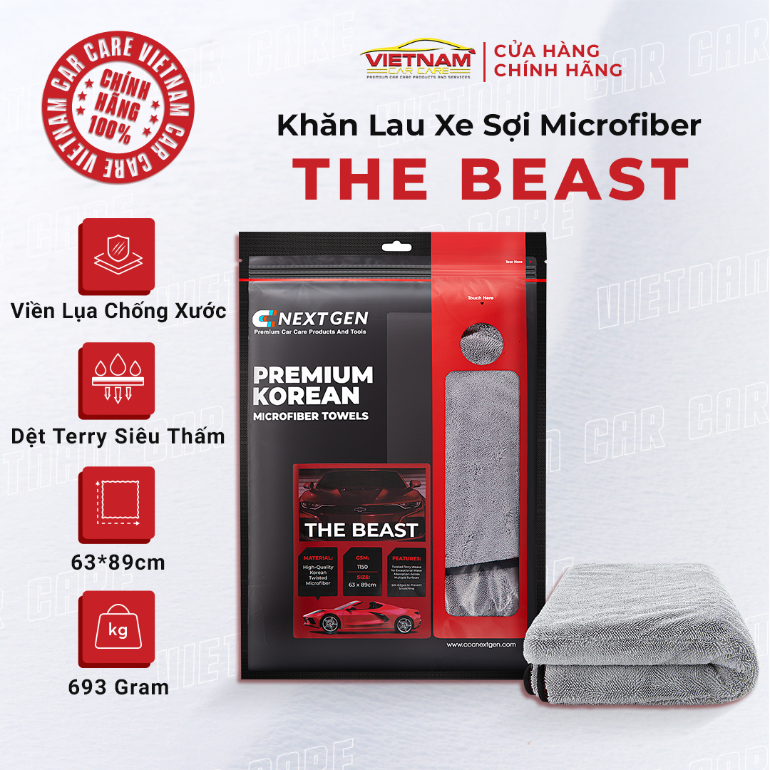 CCC NEXT GEN THE BEAST - Khăn Lau Xe Sợi Microfiber