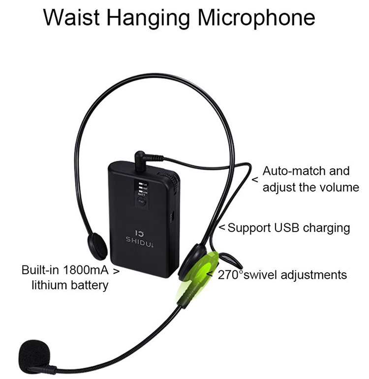 Máy Trợ Giảng Không Dây Shidu SD-S92 (02 Micro) - Hàng Chính Hãng