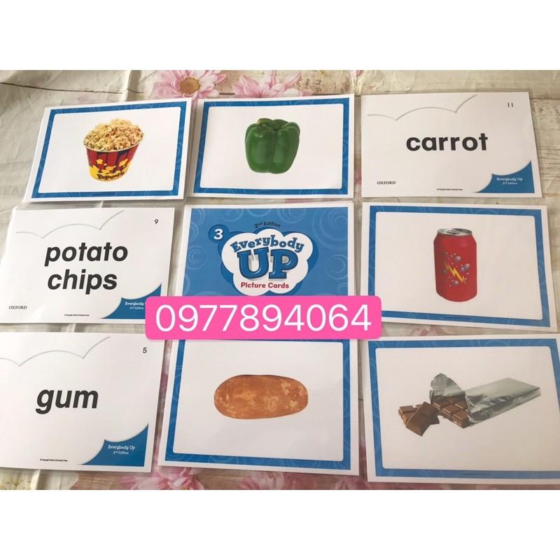 Thẻ Flashcards Tiếng Anh Everybody up 3 ép plastics bền đẹp