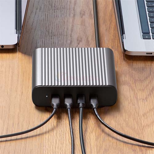 Sạc đa cổng HyperJuice 245W GaN Desktop Charger PD 3.0 QC 4.0+ HJGAN245 - Hàng chính hãng