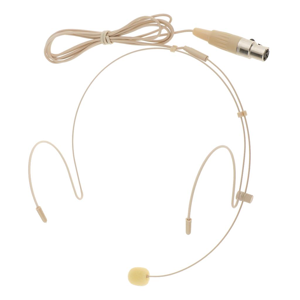 4xProfessional Ear Hook Wired Headset / Headworn Microphone Skin Color 4Pin