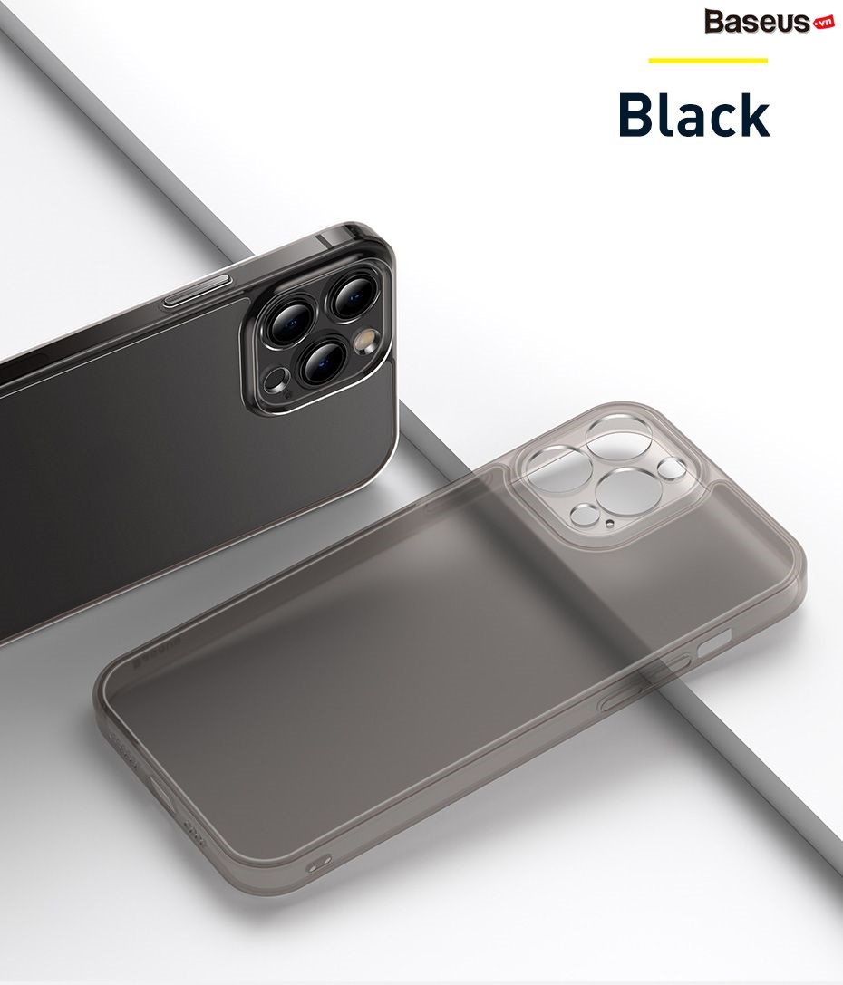 Ốp lưng kính cường lực nhám chống vân tay Baseus Frosted Glass Protective Case dành cho iPhone 13 Series_ Hàng Chính Hãng