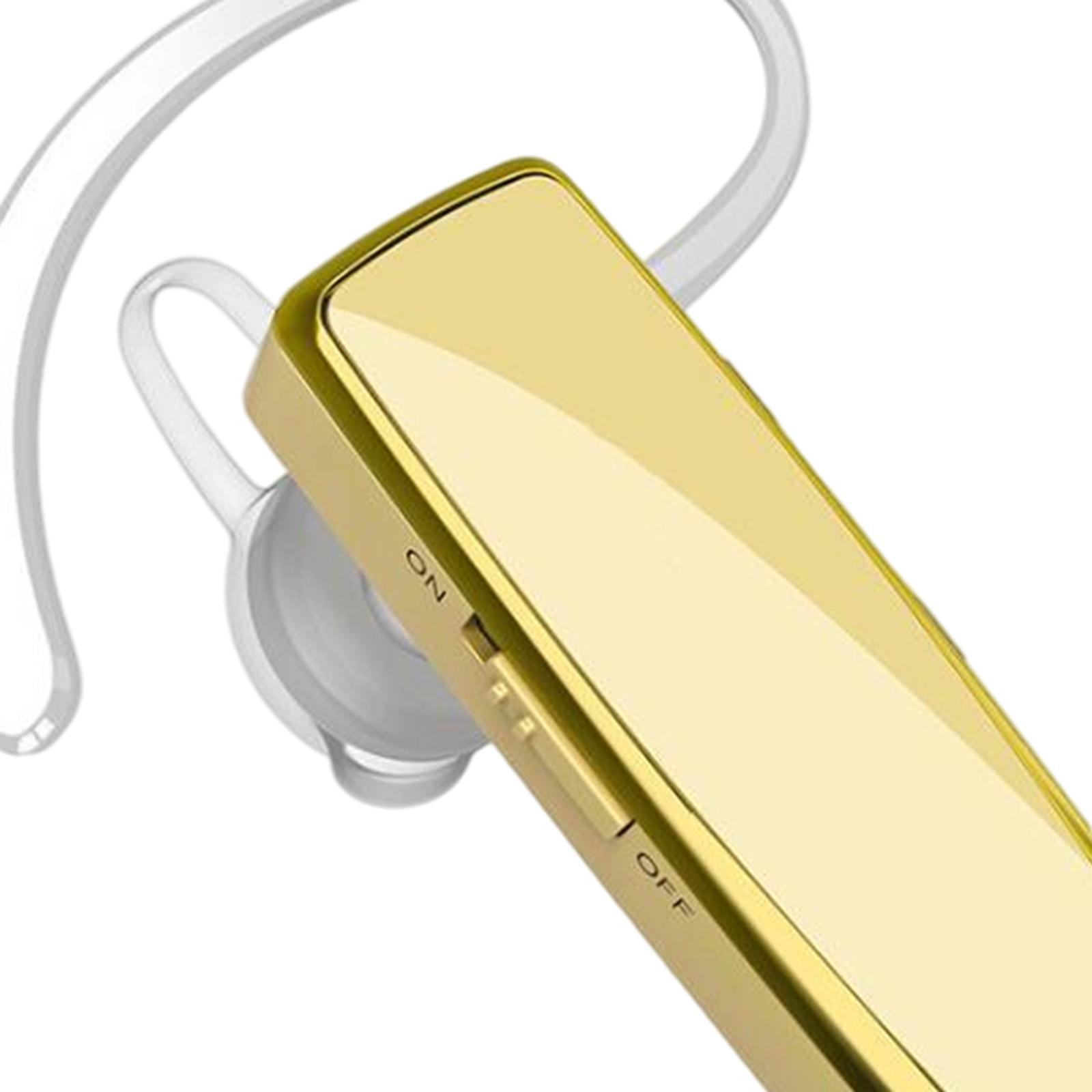 Bluetooth Headset Wireless Earpiece Business Workout Trucker Driving White