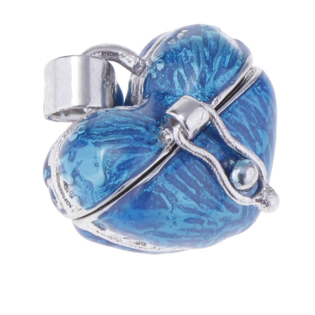 4pcs Mixed Color Love Heart Urn Pendant Memorial Openable Clasp Locket Box
