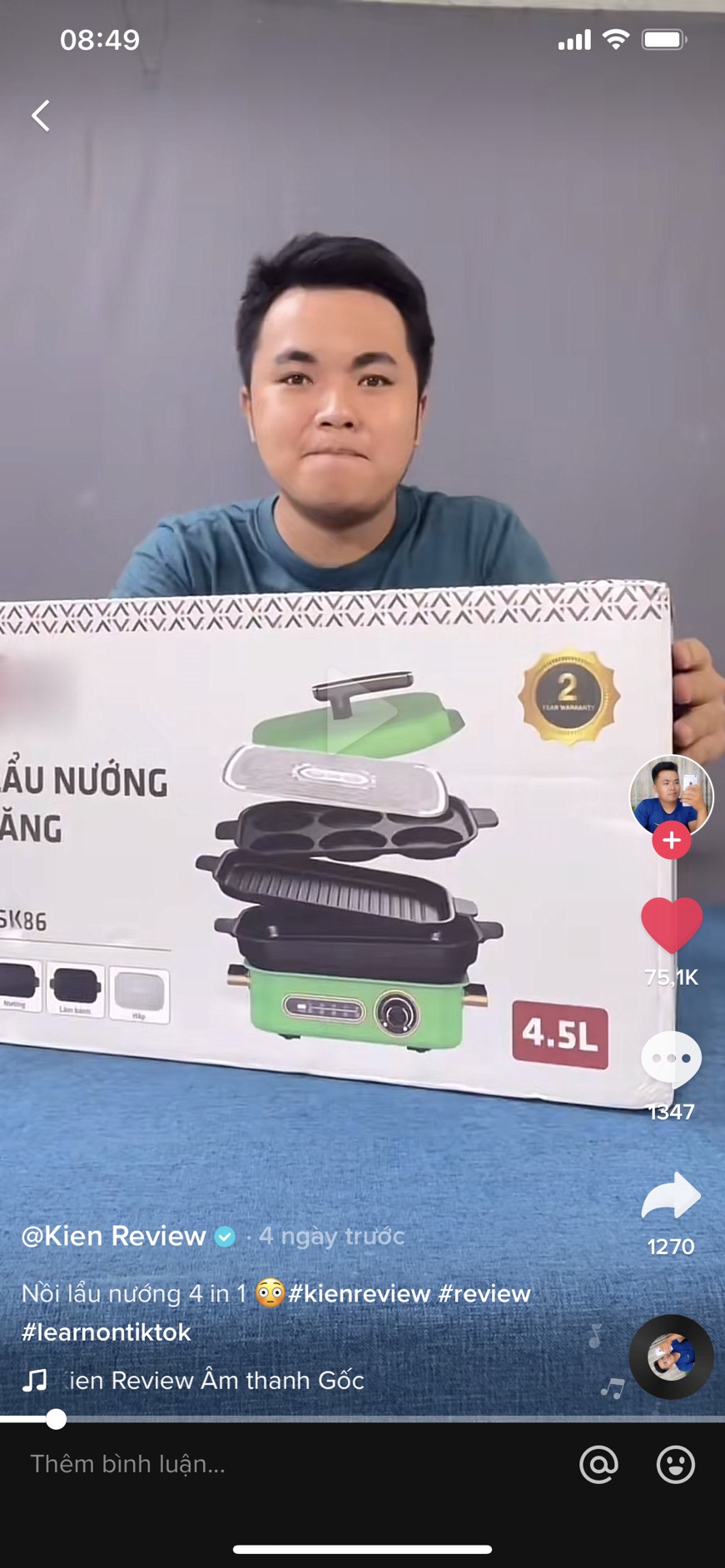 Nồi Lẩu Điện Đa Năng SEKA 1400W - Kết Hợp 4 Trong 1 [Lẩu, Nướng, Hấp, Làm bánh] - Kiểm Xoát Nhiệt Độ An Toàn, Làm Nóng Nhanh, Gia Nhiệt Đều, Lớp Phủ Chống Dính Ceramic Cao Cấp - HÀNG CHÍNH HÃNG.