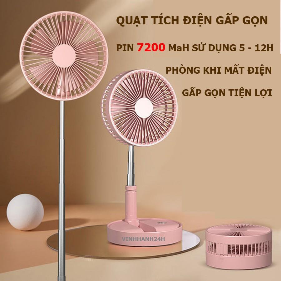 Quạt Tích Điện Gấp Gọn Đa Năng Tiện Ích