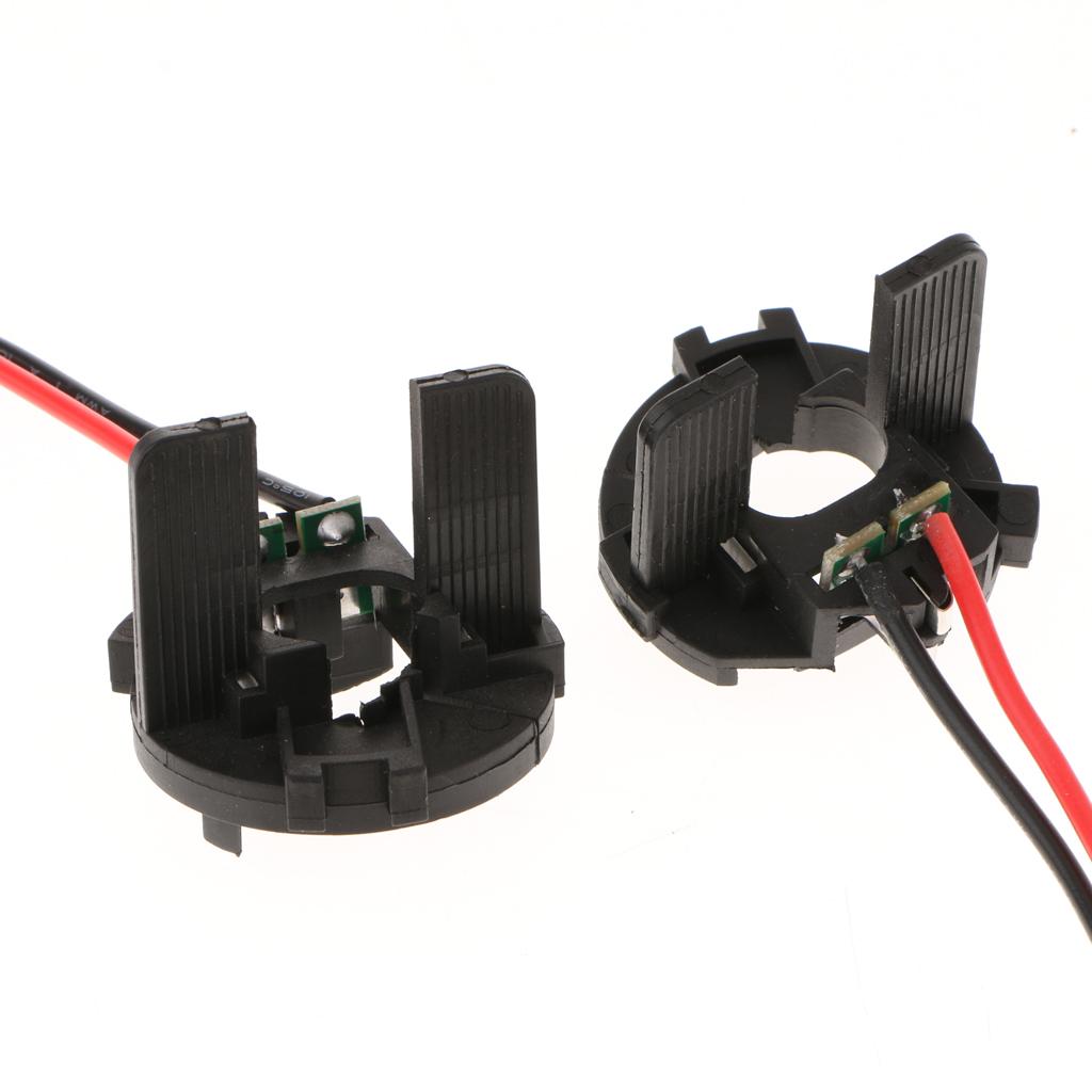 2X H7 HID Xenon Bulb Headlight Holder Conversion Kit For VW Golf MK6 MK7