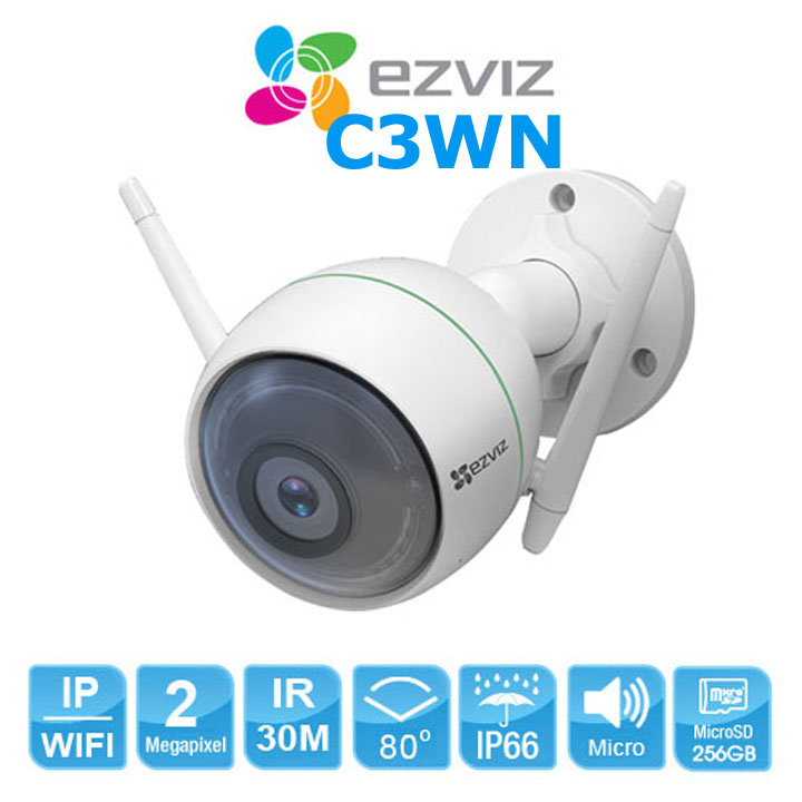 Camera IP Wifi ngoài trời EZVIZ C3WN độ phân giải 2MP hàng chính hãng Nhà An Toàn