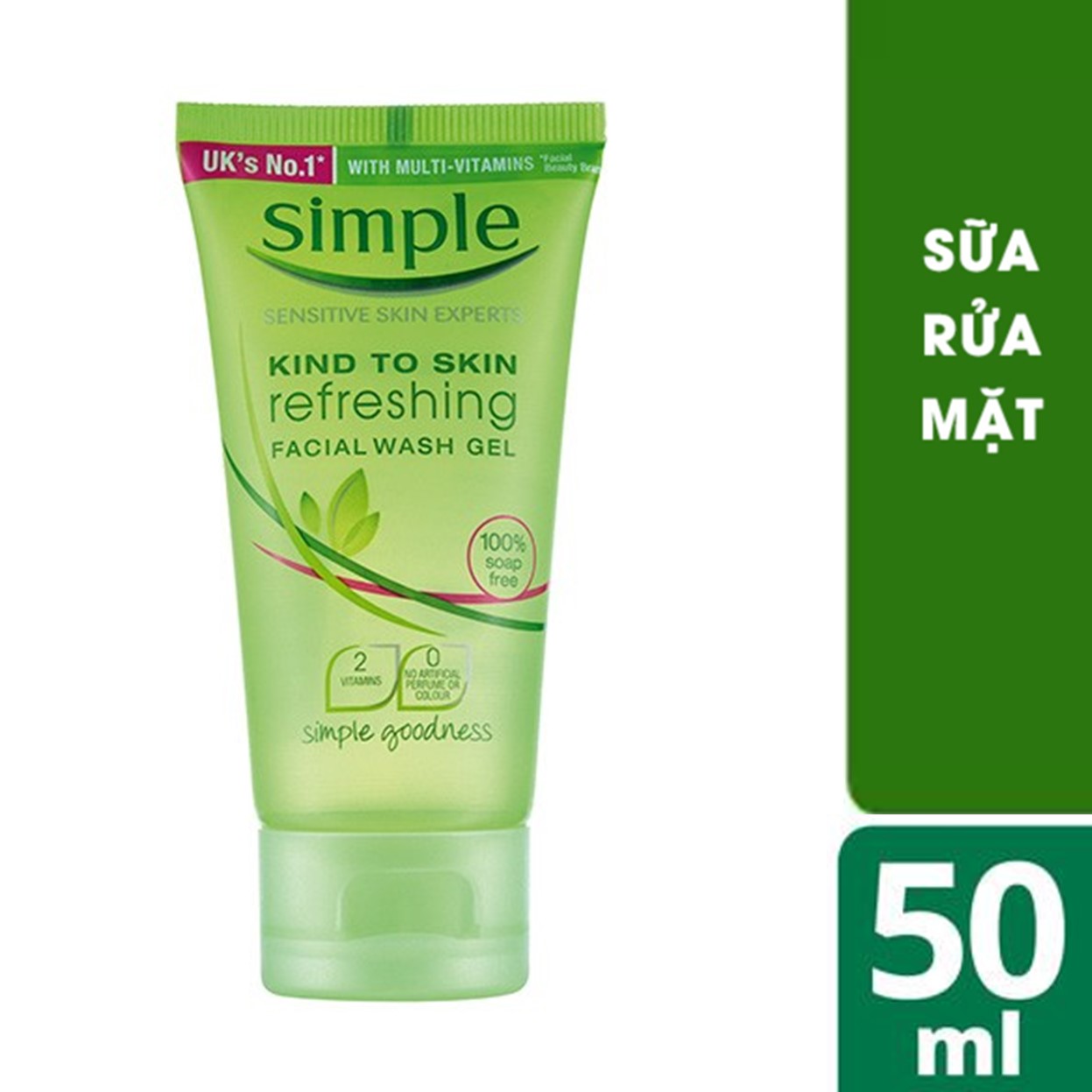 Bộ Kit Chăm Sóc Da Simple 4 món Travel Size: Khăn Tẩy Trang 7 Tờ, Gel Rửa Mặt 50ml, Nước Hoa Hồng 50ml, Kem Dưỡng Ẩm 50ml