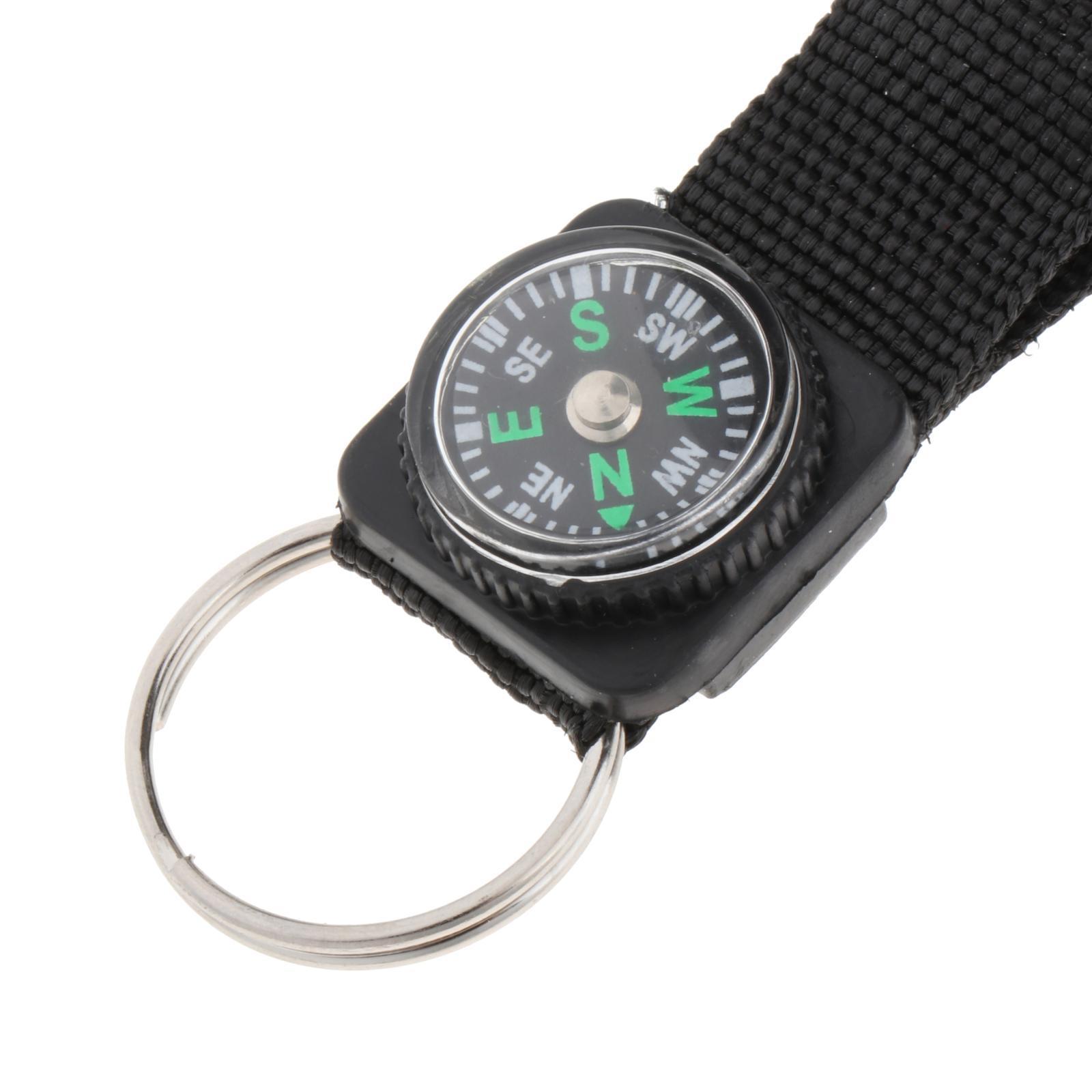 10Pcs Camping Carabiner Compass Keyring Climbing Equipment