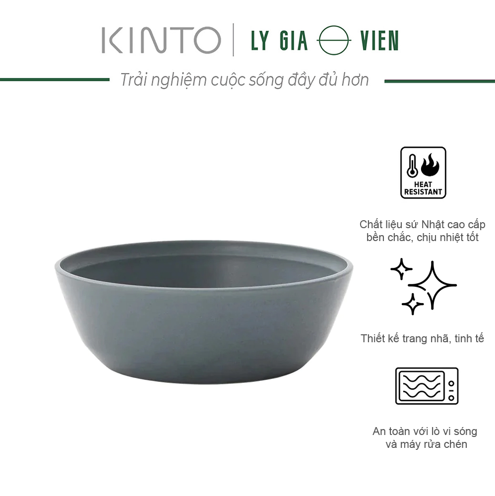 Bát Sứ Tráng Men Nhật Kinto Fog Bowl 190mm