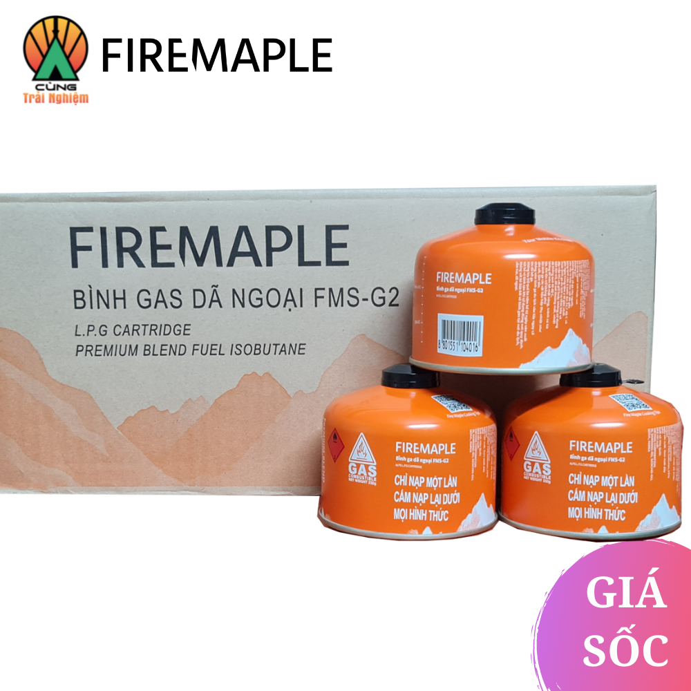 Lon Gas Du Lịch Chuyên Dụng Dã Ngoại Fire Maple FMS-G2 520ml Cho Hoạt Động Nấu Ăn Ngoài Trời