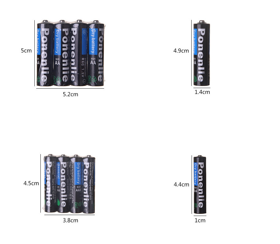 Pin  AA - pin  AAA Ponenlia (1 set 4 viên)