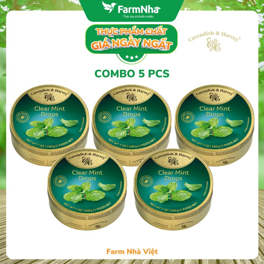Kẹo Cavendish & Harvey vị CLEAR MINT 200gr - Hương vị tuyệt vời từ Đức