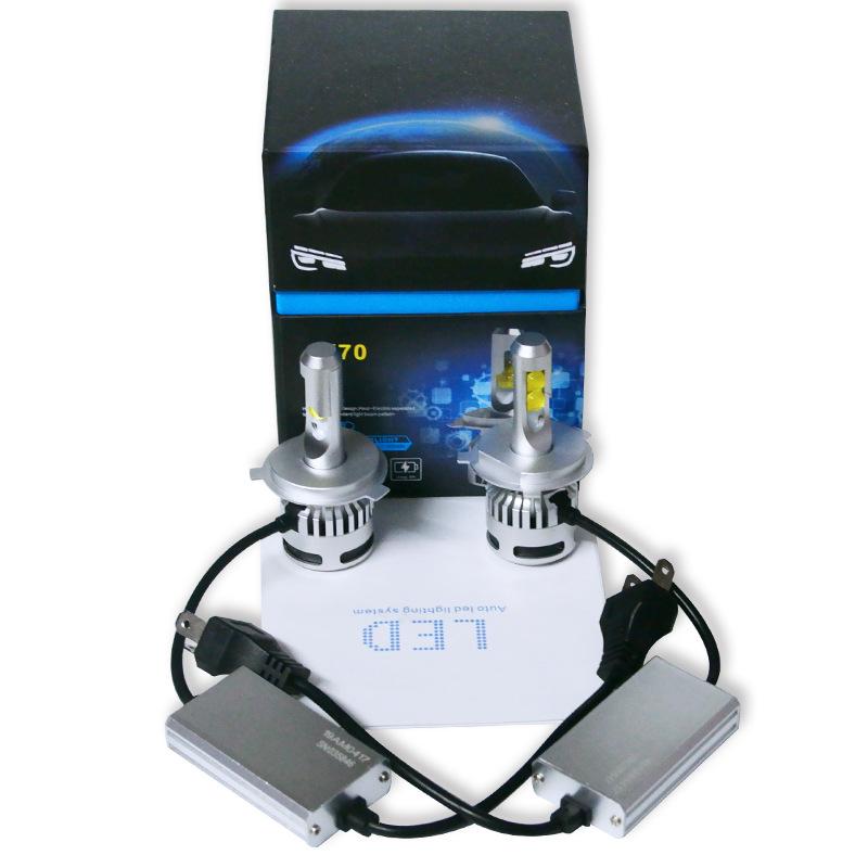 Phong cách mới nhất của đèn pha led ô tô đời mới tích hợp đèn pha H4 chiếu xa đèn pha siêu sáng Đèn pha xe máy X70 chiếu sáng xa gần