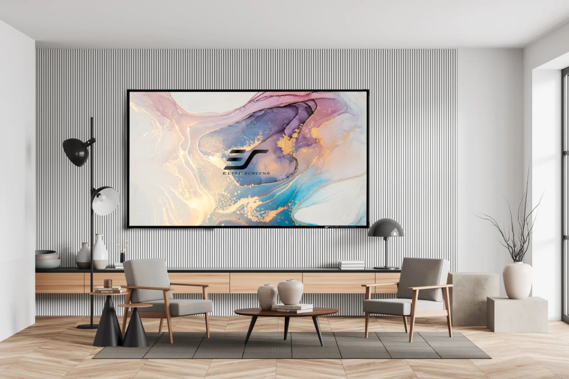 Màn Chiếu Elite Screens Dòng Aeon FALR5, 100 inch Tỷ lệ Khung Hình 16:9 (Vùng hiển thị 125 x 222 cm) Gain 1.1 (AR100H2-FALR5) – Hàng Chính Hãng