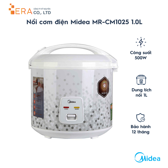 Nồi cơm điện Midea MR-CM1025 1.0L - Hàng chính hãng