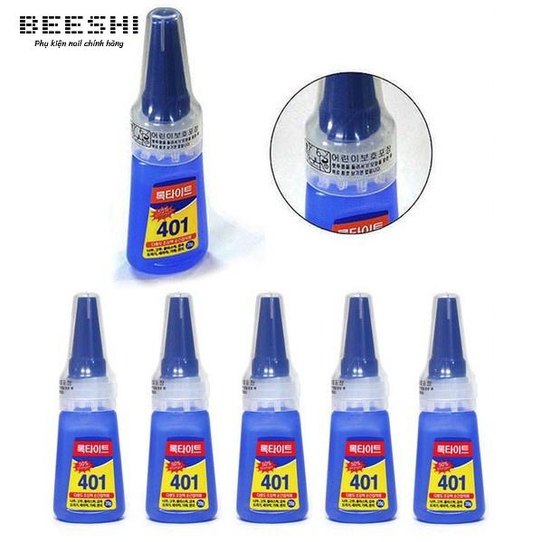 keo 401 gắn móng úp, đính đá - beeshi shop nail