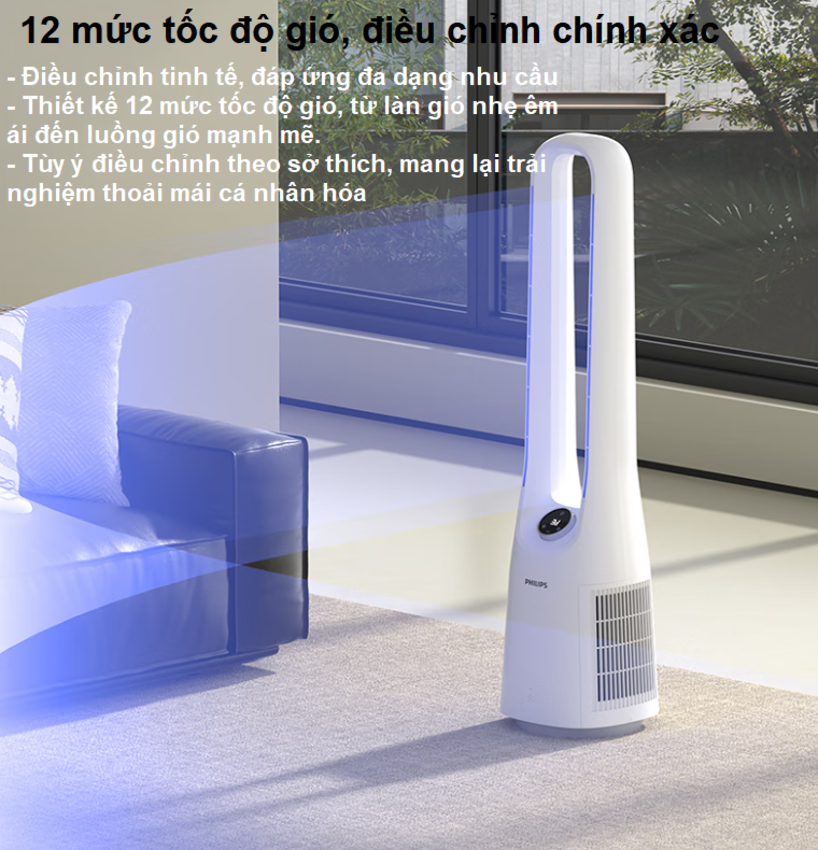 HÀNG CHÍNH HÃNG - Quạt không cánh kiêm lọc không khí 2 trong 1, serial 3000. Thương hiệu Hà Lan cao cấp Philips - ACR3146BF/93