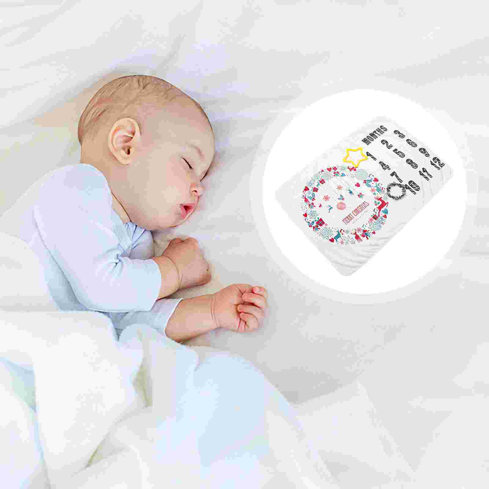 Bé Gái Bé Trai Cột Mốc Chăn Biểu Đồ Phát Triển Bộ Chăn Ga Gối Chụp Ảnh Chống Đỡ