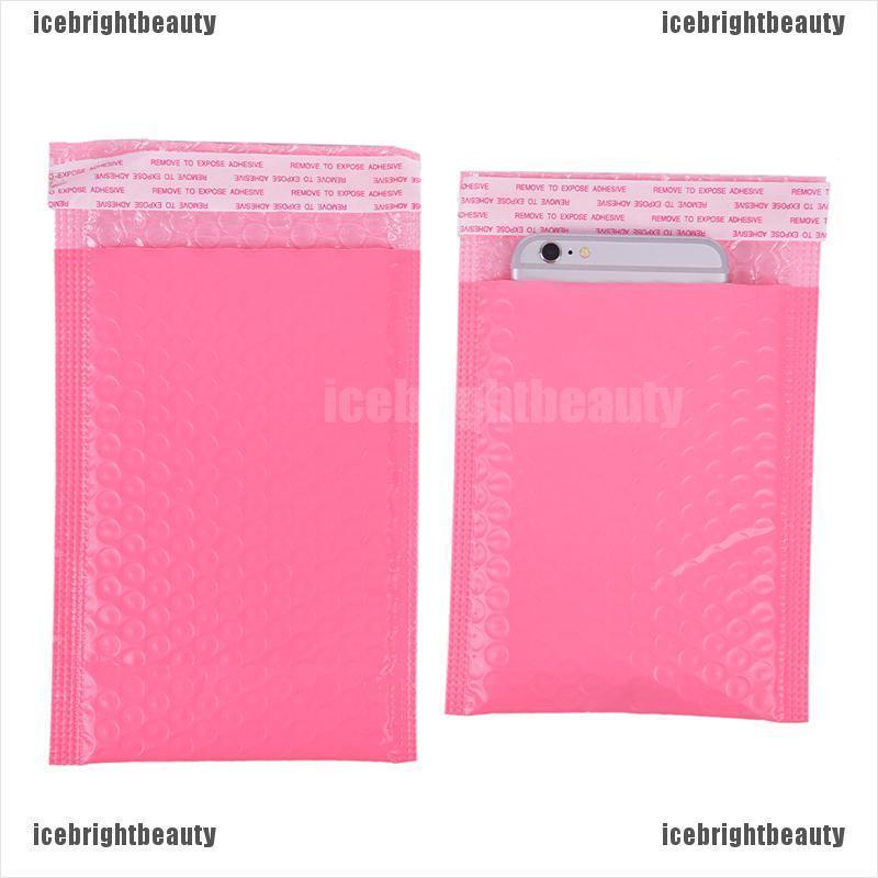 ICEB 10x Pink Bubble Bag Mailer Plastic Padded Envelope Shipping Bag Packaging
