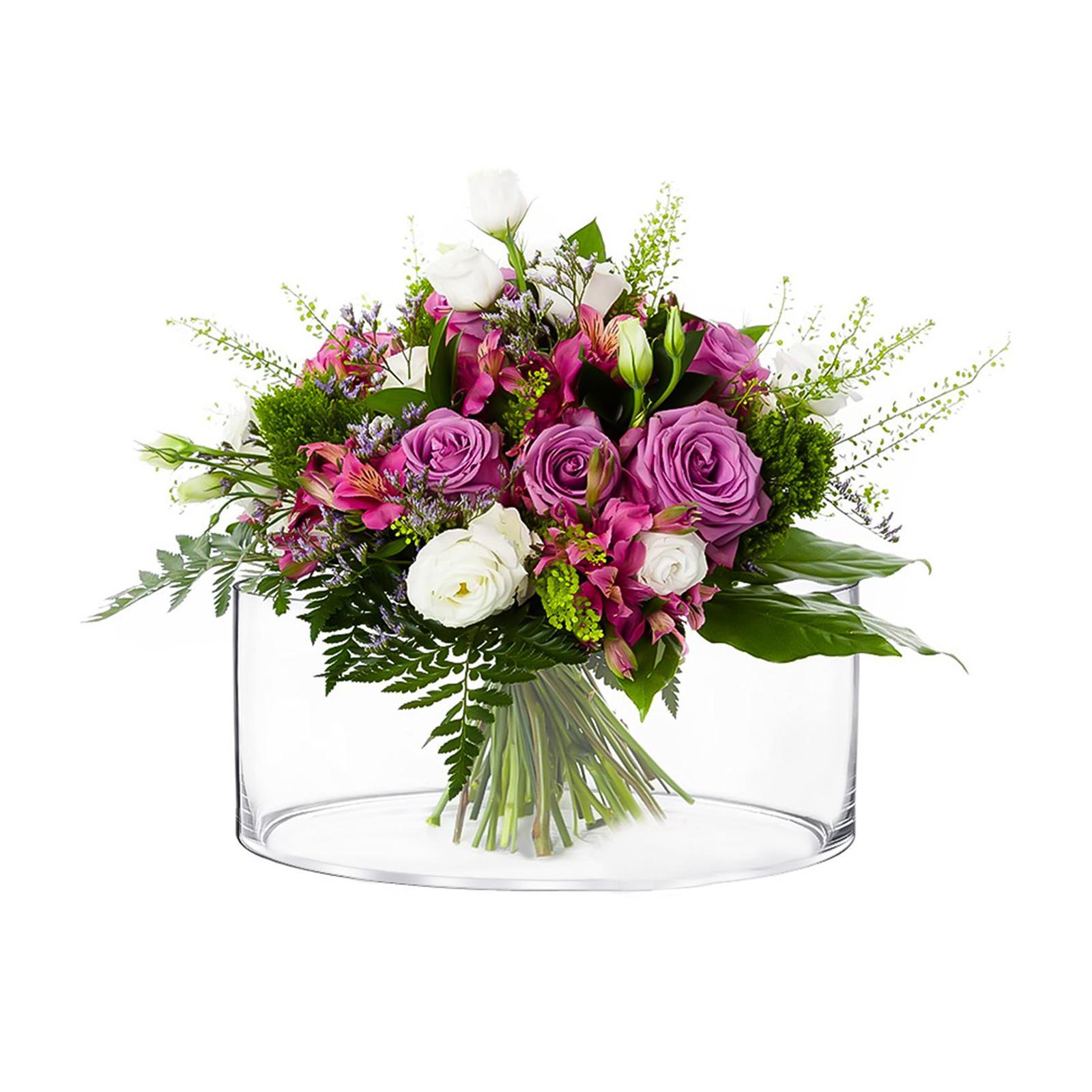 Acrylic Vase Clear Modern Flowerpot Round Planter for Gift Weddings Birthday