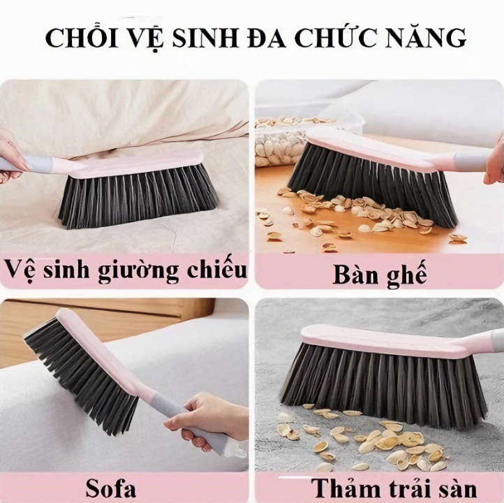 Chổi quét bụi KG519 đa năng vệ sinh nệm, sofa, xe hơi, chải lông mềm cao cấp - Hàng chính hãng