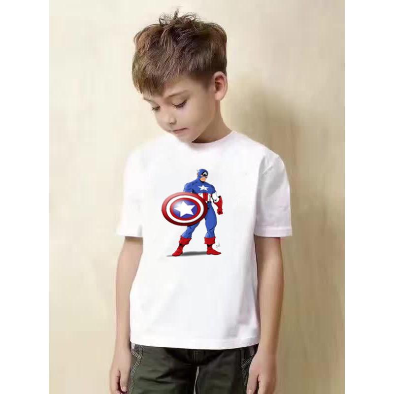 Áo thun bé trai vải mềm mịn thoáng mát in hình nghộ nghĩnh