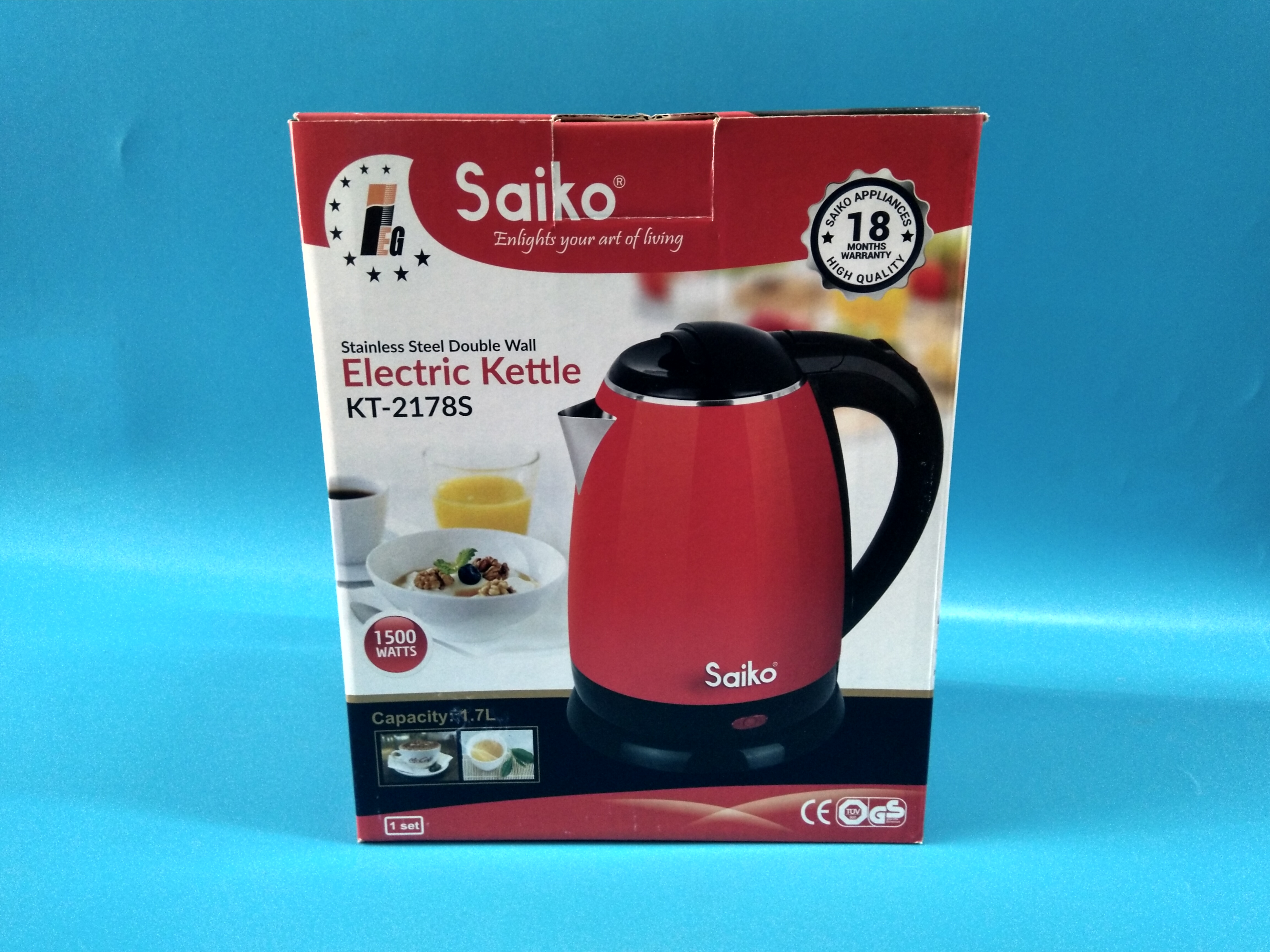 Ấm siêu tốc SAIKO KT-2178S 1.7L