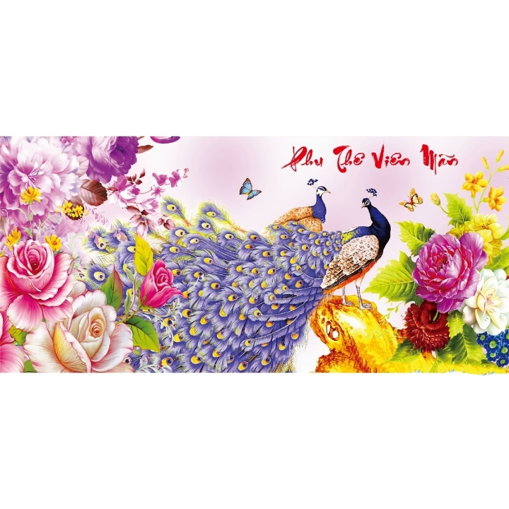 Tranh đính đá PHU THÊ VIÊN MÃN - tự đính