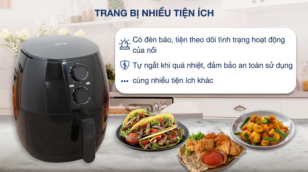 Nồi chiên không dầu AVA HB-8027 4 lít - Hàng chính hãng