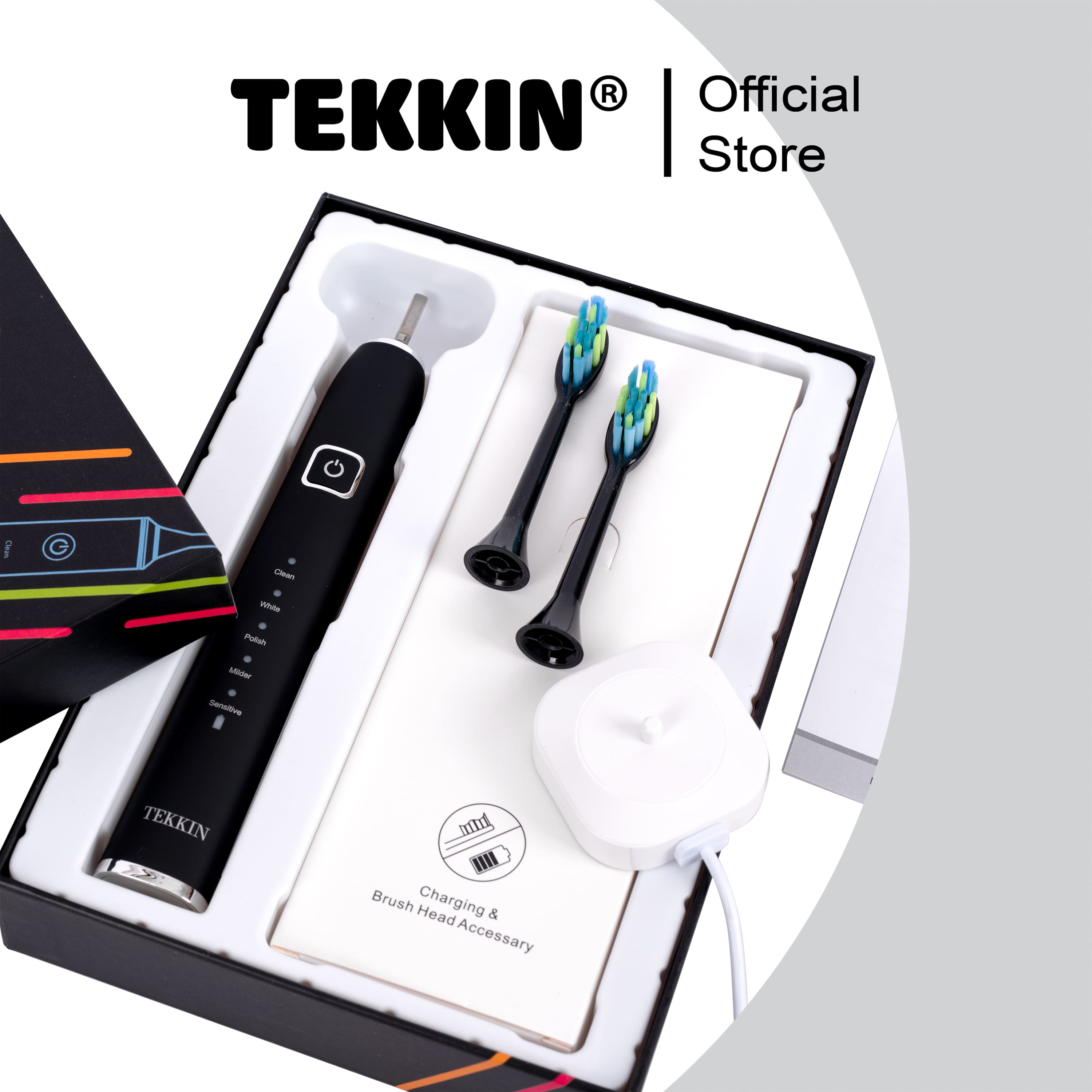 Hình ảnh Bàn chải đánh răng điện TEKKIN SONIC TI-818 5 chế độ - Hàng chính hãng / hàng nhập khẩu