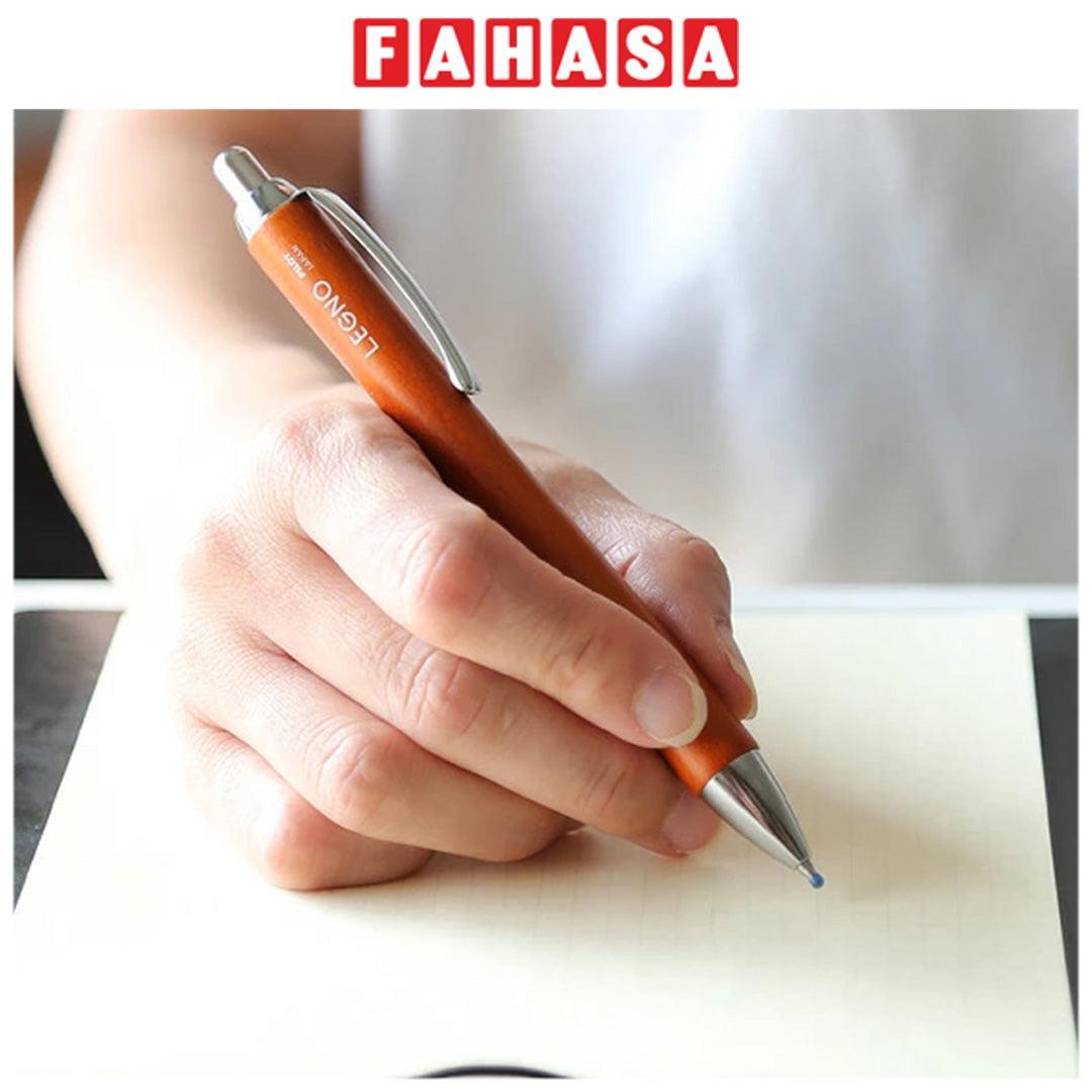 Bút Bi Ký Legno 0.7 mm - Pilot BLE-1SK-BN - Mực Đen - Thân Gỗ Nâu Kèm Hộp Ngũ Hành Và Túi