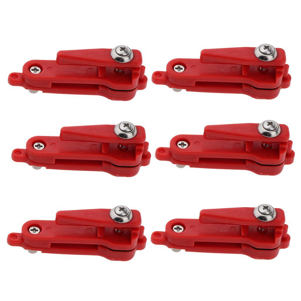 Pack of 6 Red Padded Heavy Tension Snap Release Clips Weight Planer Board Offshore Fishing Tackles