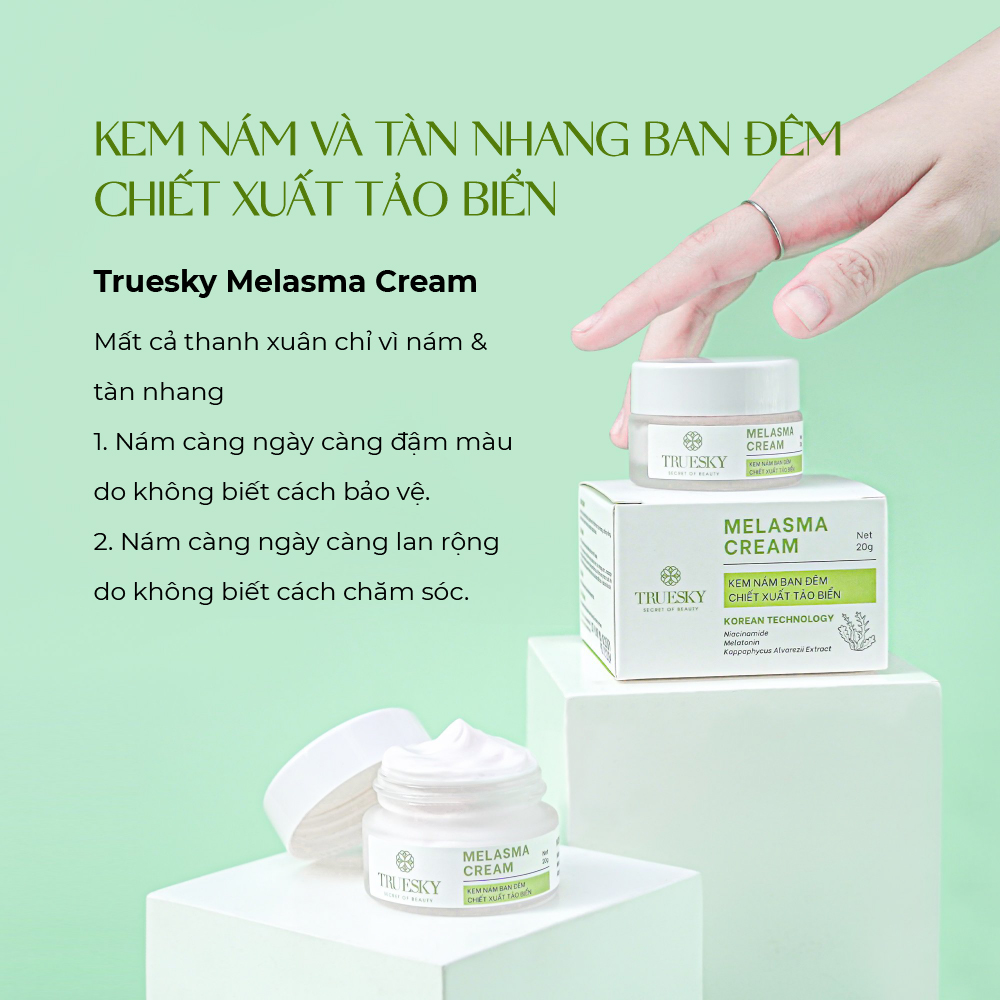 Kem trị nám tàn nhang chiết xuất tảo biển Truesky Melasma Cream