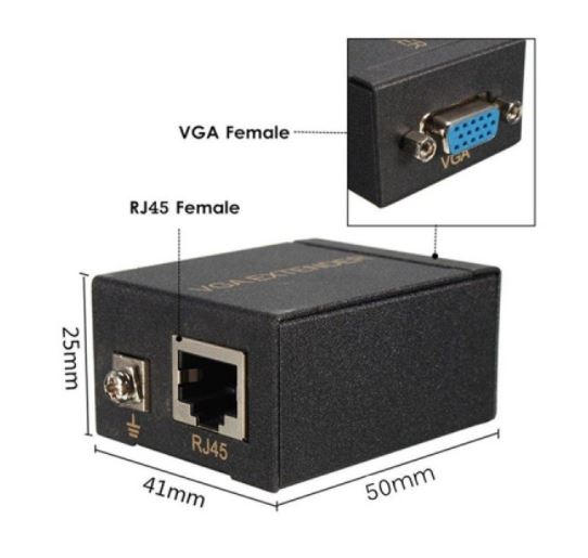 Kéo Dài Tín Hiệu VGA 60m Sang Cáp Mạng RJ45