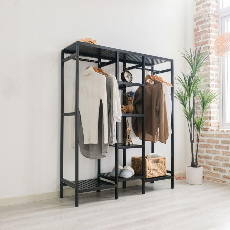 Kệ Treo Quần Aó Tripple Hanger 3 Buồng Gỗ Thông NHập Khẩu