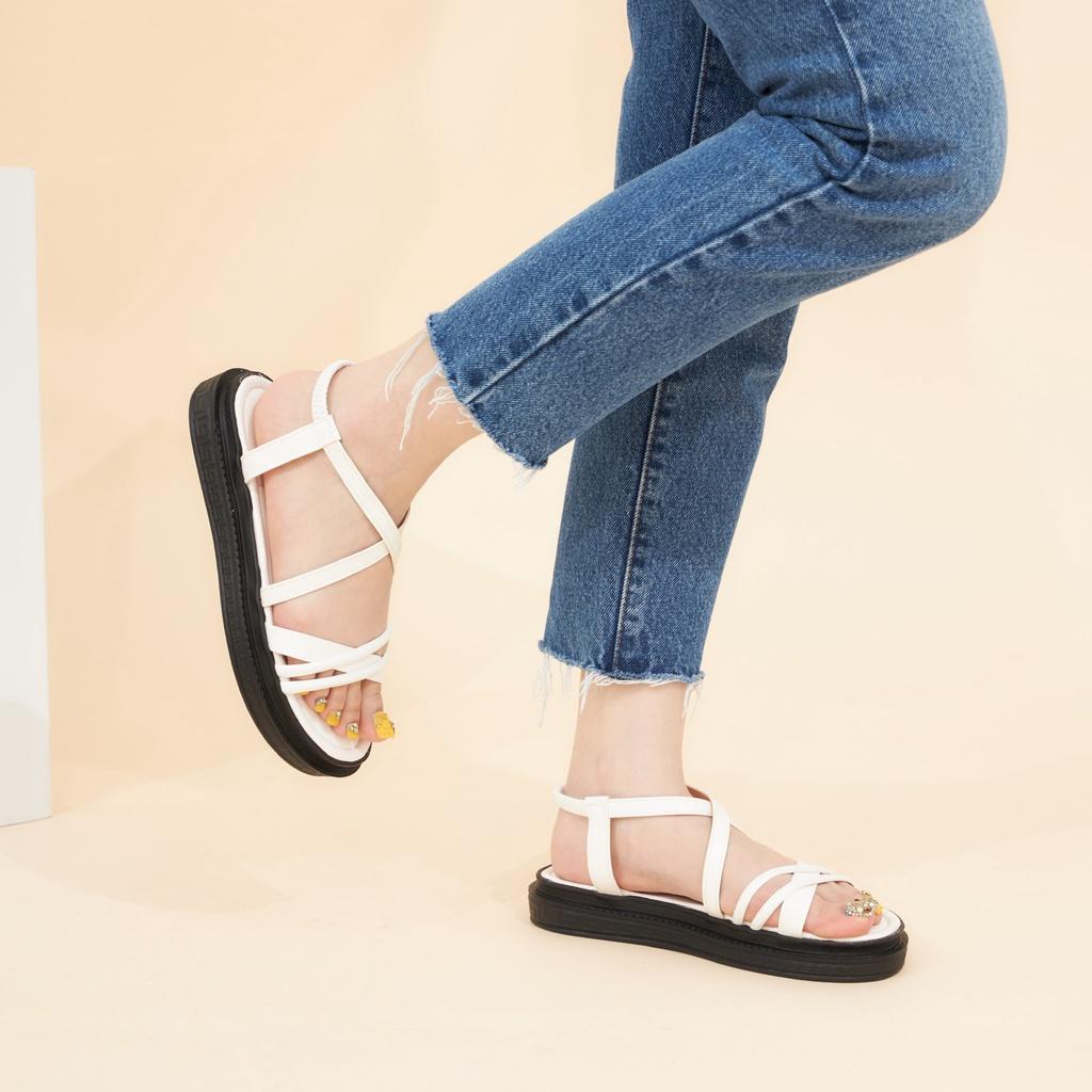 Giày MWC 2926 - Giày Sandal Đế Bánh Mì, Giày Sandal Quai Dây Chéo Đế Bánh Mì Thời Trang