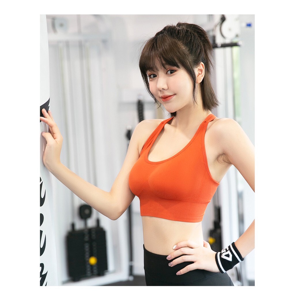 Áo tập Gym, Yoga, Thể Thao Nữ Croptop Bra Sẵn Lót Ngực A01