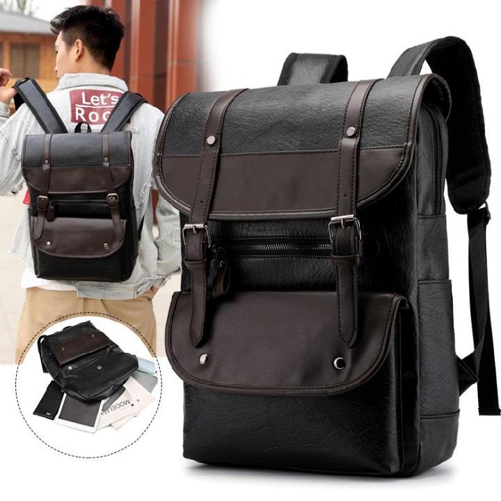 Balo da nam cao cấp thời trang Hàn Quốc, vừa laptop 14inch, đi làm công sở lịch sự