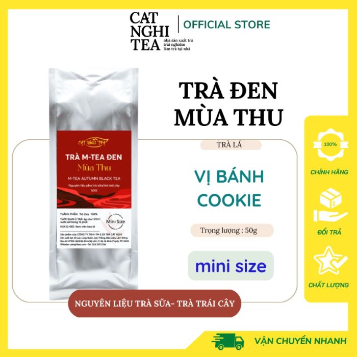 Trà Mùa Thu Trà đen CAT NGHI TEA - Nguyên liệu chuẩn pha trà sữa và trà trái cây thơm ngon