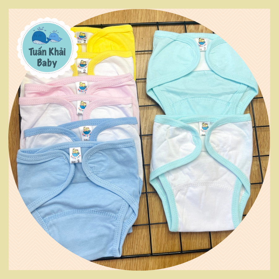 Túi 5 Cái Tã Vải, tả dán cotton mềm, mịn cho bé sơ sinh Thái Hà Thịnh, có 3 Size 1,2,3 cho bé từ sơ sinh-9 kg